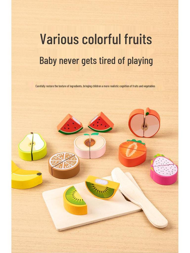 Wooden Velcro Cutting Fruits & Vegetables Play Set for Early Childhood Education