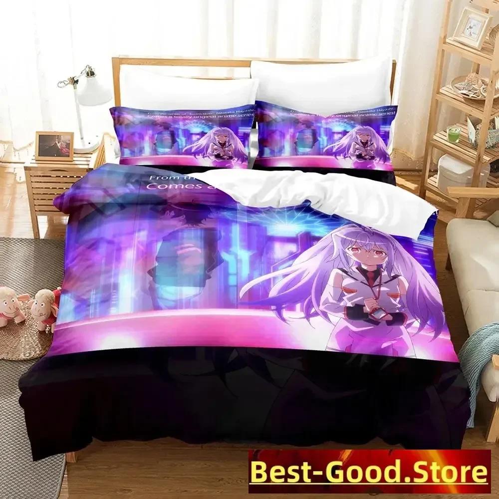 PLASTIC MEMORIES Bedding Set Printed Bed Set With Pillowcase Bed Duvet Cover Soft Single Double For Queen Super King Size
