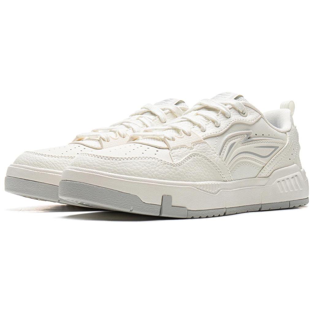 Li Ning Original Era Slip Resistant, Abrasion Resistant, Lightweight, Breathable Low top Skateboard Shoes Women's Ivory AGCU370-3