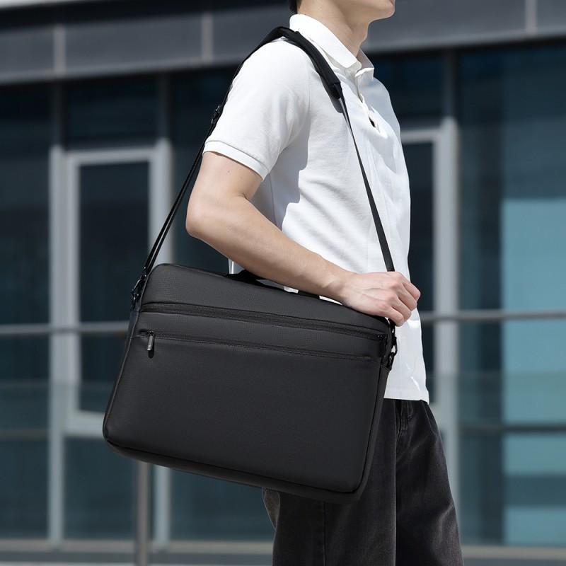 Laptoptasche 15,6-17,3 Zoll, Business-Aktentasche, Umhängetasche für Herren, verstellbarer Schultergurt, geeignet für den täglichen Weg zur Arbeit