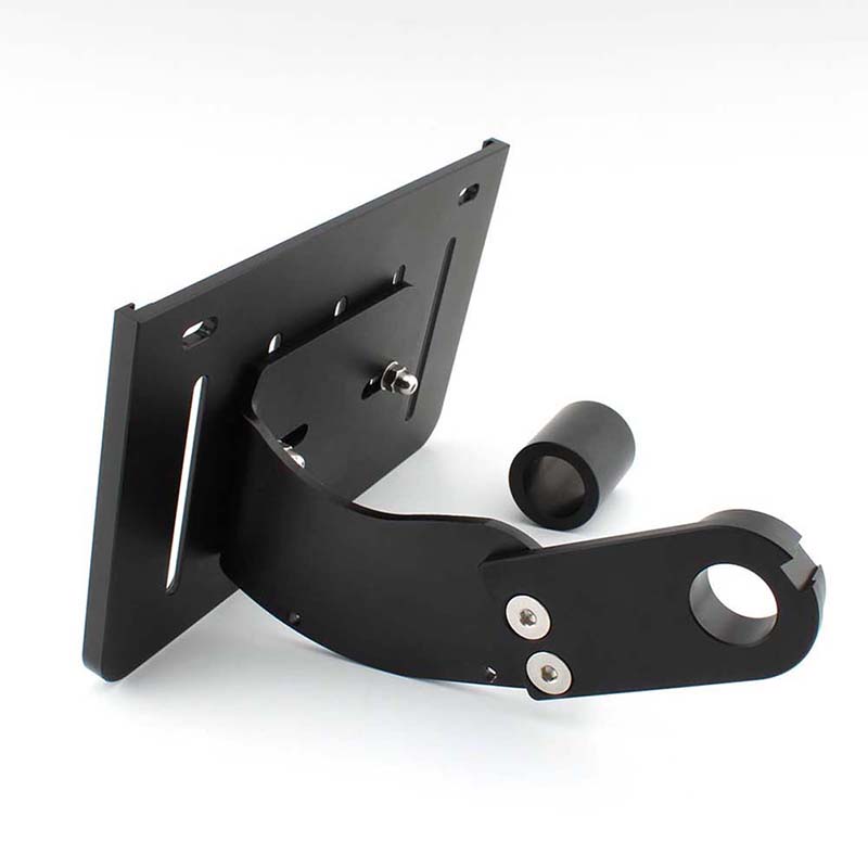 CNC Aluminum Side Mount License Plate Bracket Holder with LED Light for Harley Davidson Softail Street Bob Fat Boy Breakout Custom Motorcycle