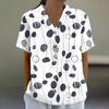 Women's Fashionable Casual Short-sleeved Retro Button Cardigan Top