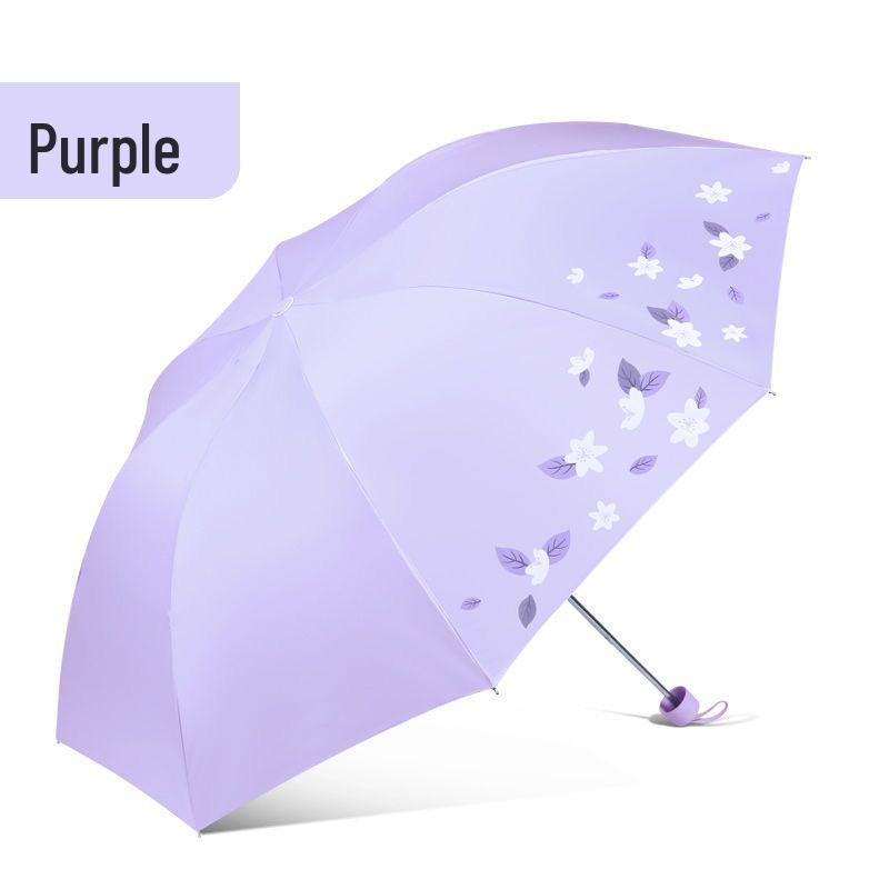 Tiantan Foldable UV Protection Sun and Rain Umbrella - Three-Fold Sunshade for Men, Women, and Students