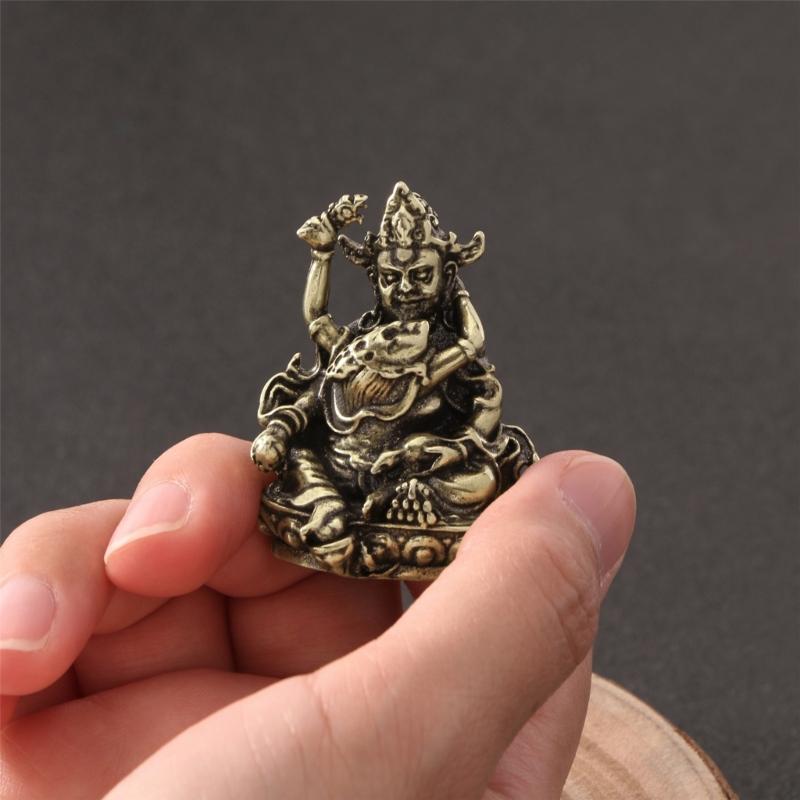 Tibetan Inspirational Pair Figurine Metal Wall Art Piece Figurine Craft For Special Collection And Private Space
