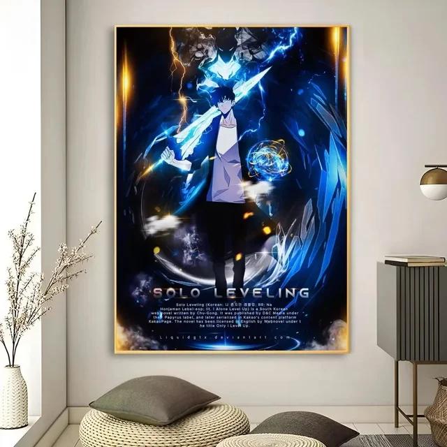 Solo Leveling Anime Artă de Perete pe Pânză HD Pisică Kawaii Mașini Poster pentru Decor Cameră de Joc Cadouri și Picturi Murale