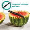 Fruit Splitter Spiral Cutter V-shaped Knife 2-in-1 Manual Kitchen Spiralizer Non-Slip Handle Vegetables Fruits Paring Knife