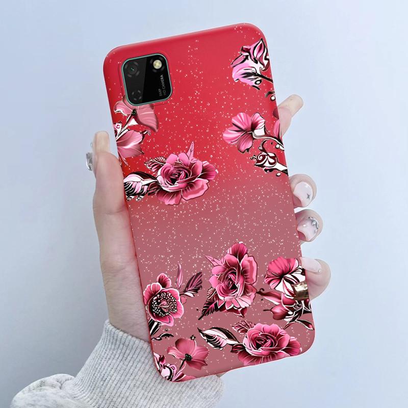 For Huawei Y5p Phone Case DRA-LX9 Butterfly Flower Girl Design Soft Silicone TPU Back Housing for Honor 9S HuaweiY5p Y 5p Covers