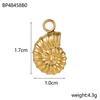 CARLIDANA Fashion Gold Plated Stainless Steel Sea Shell Cross Charms For Jewelry Making Necklace Pendant DIY Accessories