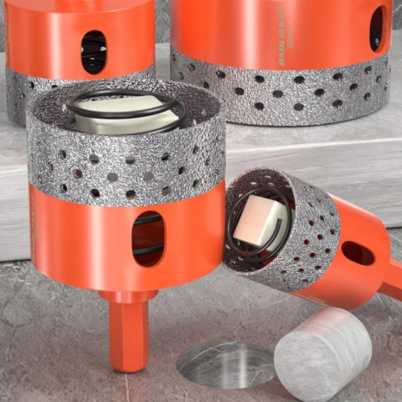 Hole Saw, Ankoow 20-65mm Hole Saw Tooth Cutting Opener Drill Bit Hexagonal Shank for Marble Ceramic Tile