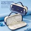1Pc Color-Blocking Pencil Case Striped Print Stationery Pouch Durable Stationery Storage Bag  Boys