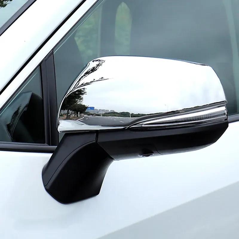 For Toyota Grand Highlander 2024 2025 Black Car Side Rearview Mirror Cover Rear View Mirror Rain Eyebrow Board Sunshade Cover