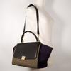 CELINE Trapeze Handbag Black / grey felt/Calfskin Women Used