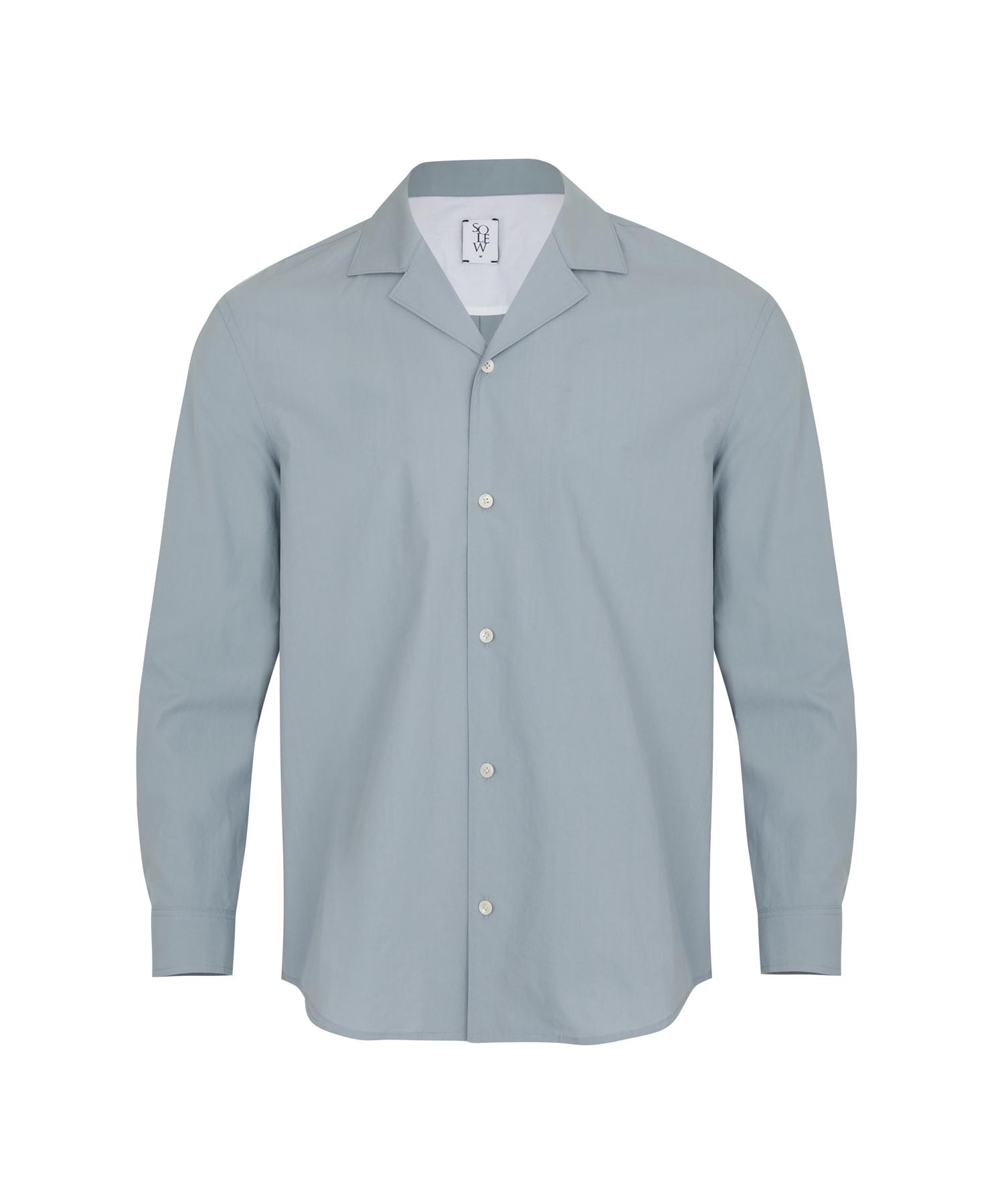 Soru Open Collar Long Sleeve Shirt_Mint M