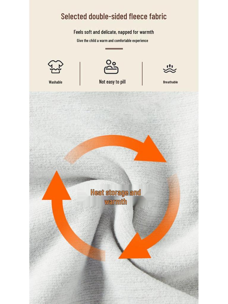 Kids' Raglan Color Block Long Sleeve Pajama Set - Autumn/Winter Warm Underwear for Boys & Girls