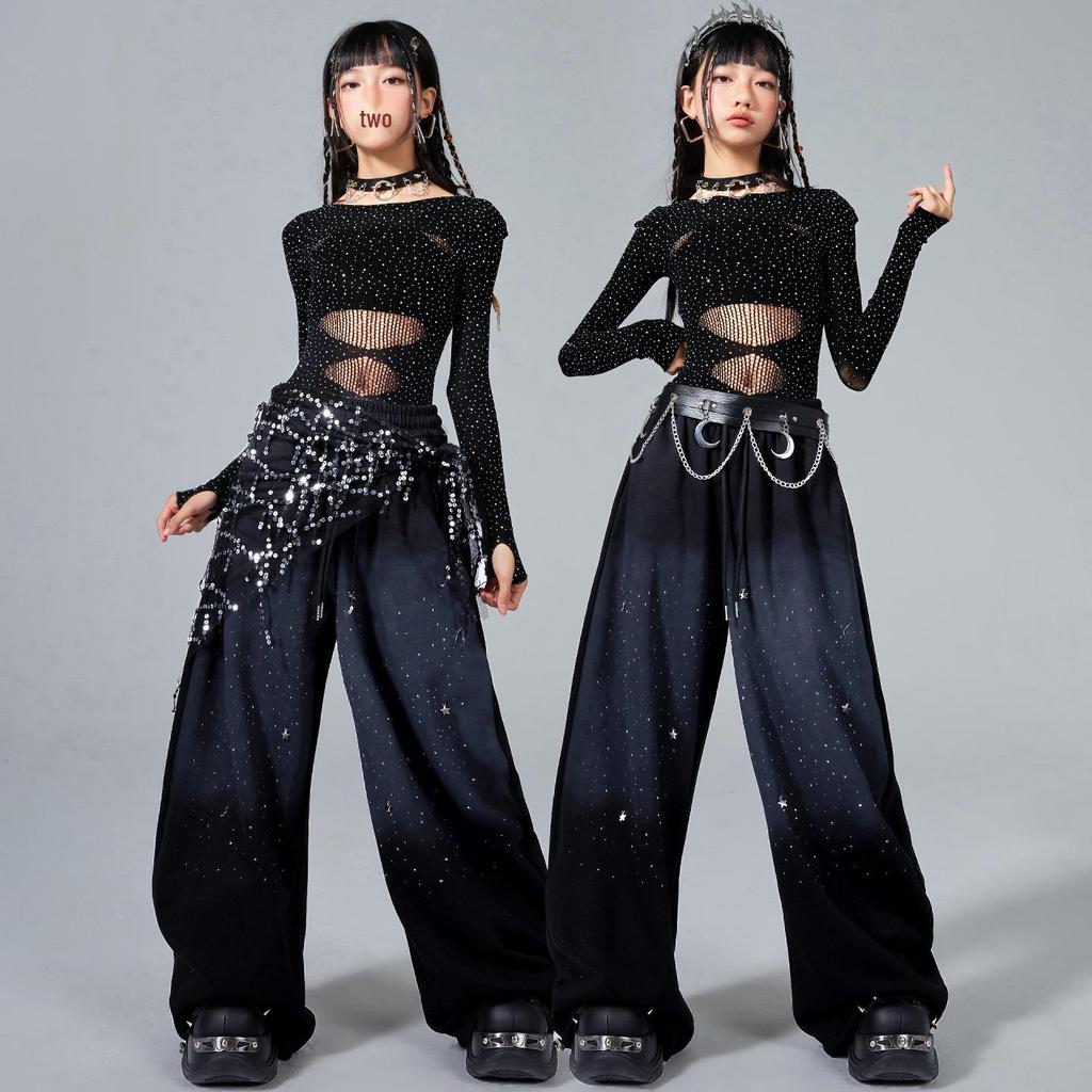 Trendy Kids' Jazz Dance Clothing: Cool Fashion for Girls' Group Performances & Festive Shows