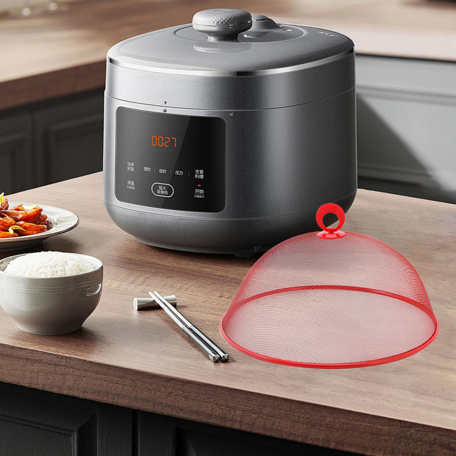 

Dome Screen Cover for Open Drinks And Picnic Foods красный