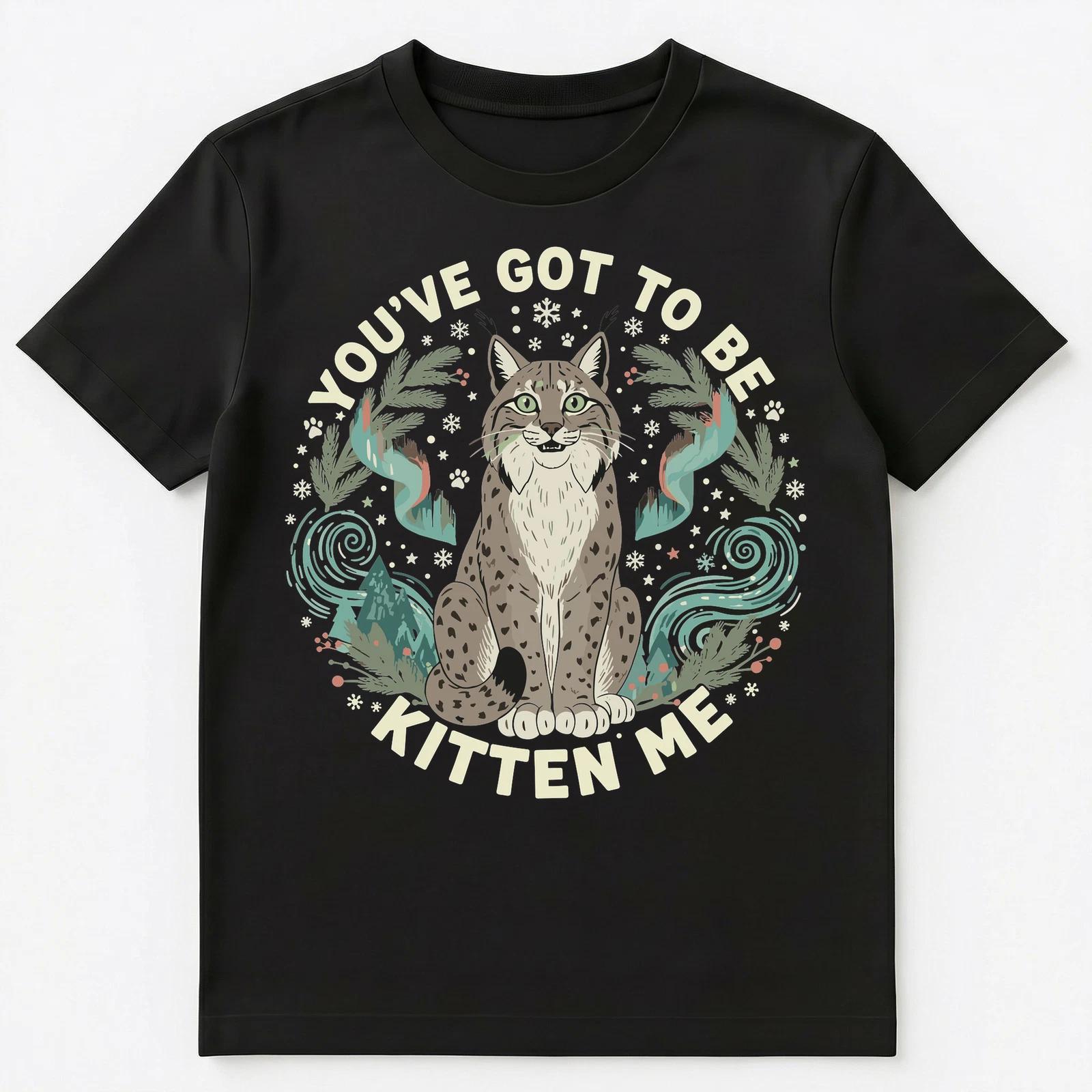 Lynx Pun Wilderness Humor Positive Vibes Design Unisex T-Shirt S