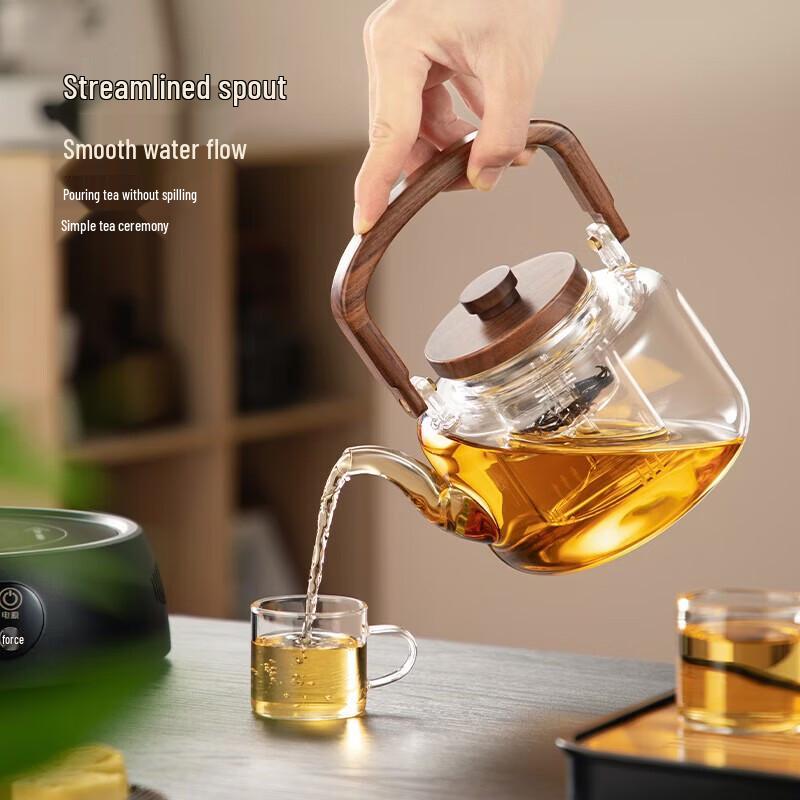 YIHUTEA Walnut Wood Kettle & Electric Tea Set