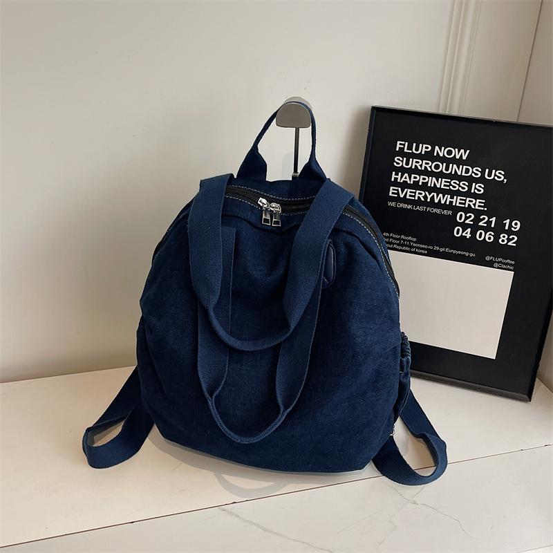 Denim Backpack Women's Large Capacity Shoulder Bag Travel Backpack