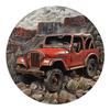 Retro Round Metal Tin Signs D Flat Cars Truck Decor Pattern Nostalgic Iron Painting Novelty For Cafe Bar Man Cave Wall Decor