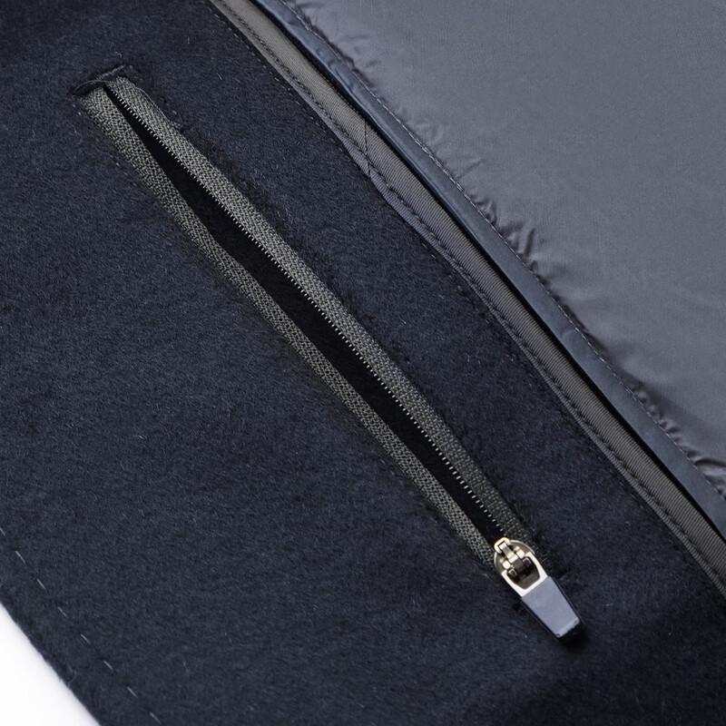 Shanshan Men's Cashmere Wool Blend Down-Lined Business Casual Jacket