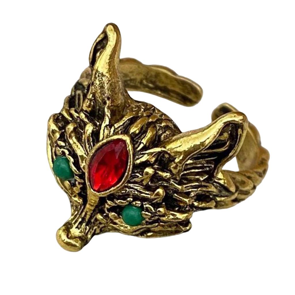 Adjustable Boho Fox Rings Finger Accessory for Women and Girls Vintage Style with Unique Design Inspired by Mythology