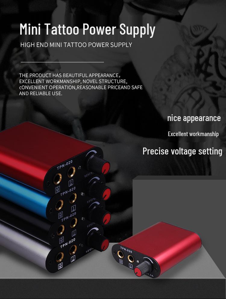 Liqi Mini Tattoo Power Supply with Foot Pedal and Tools