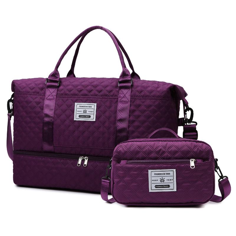 Korean Style Large Capacity Quilted Gym Bag - Yoga, Travel, Crossbody & Mother-Child Handbag