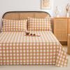 Wholesale 100% cotton old coarse cloth sheets pure cotton kang single three-piece set single piece soft mat student dormitory mat