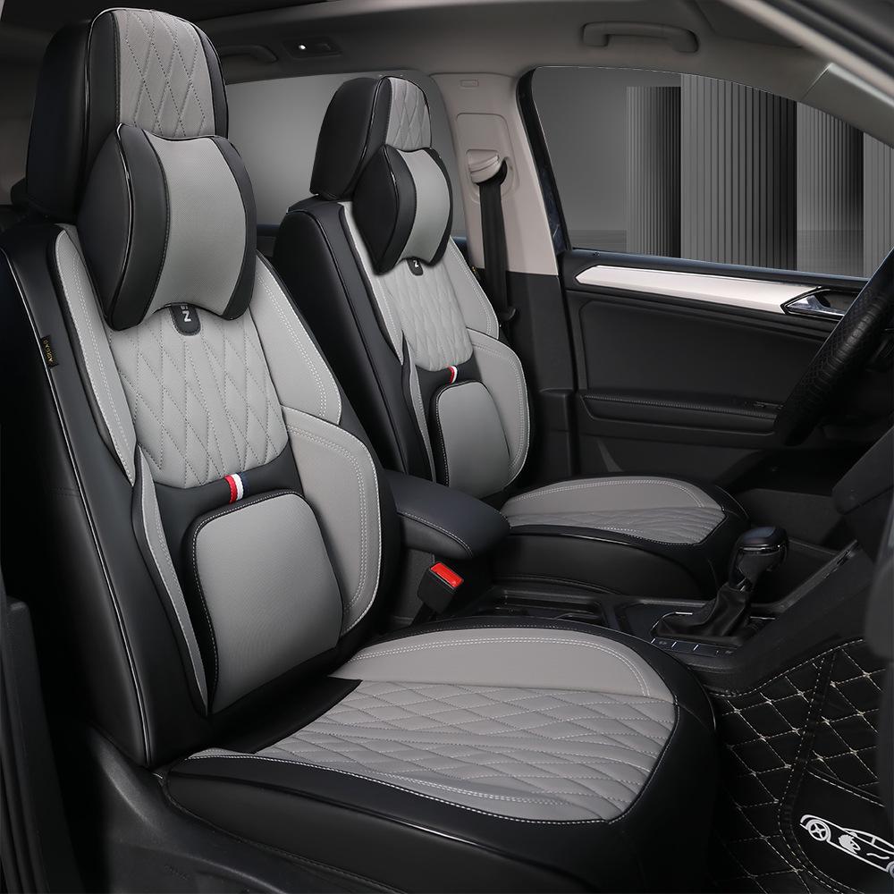 Universal Nappa Leather Car Seat Cushion Set: All-Season, Full Surround, Five-Seat Cover