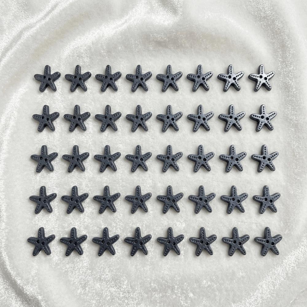 40pcs Creative Imitation Shell Buttons Cute DIY Buttons Starfish Buttons  Cardigan Sweater