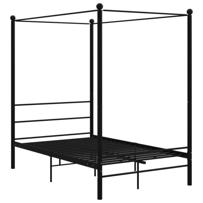 VidaXL Black Metal Canopy Bed Frames 140x200 Cm