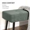 End of Bed Bench, Corduroy Bedroom Bench with Thick Padding and Steel Legs, Tufted Window Seat for Entryway, Living Room, Green