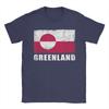 Greenland Flag Grunge Country Flag Greenland T Shirt Summer Pure Cotton T Shirts For Men Casual Tshirt Short Sleeve Y2K Top Tees