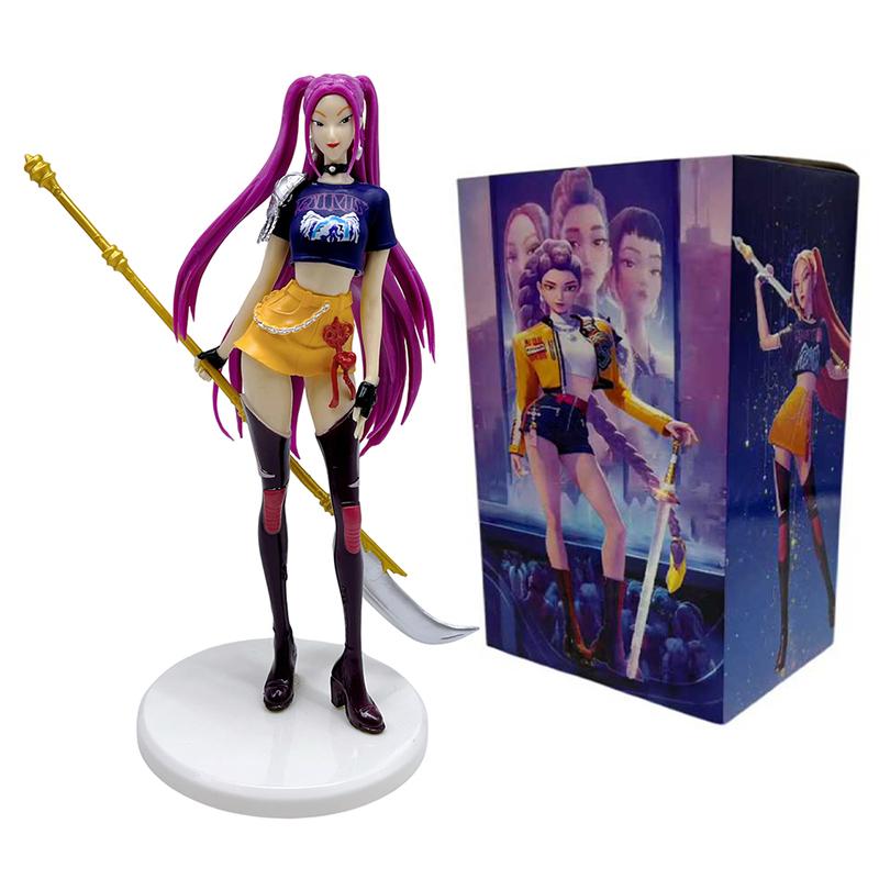 18-20cm Anime Peripheral Hot Kpop Devil Hunter Korean Idol Rumi Mira Zoi Action Figure Statue Model Desktop Decoration Toy Gifts