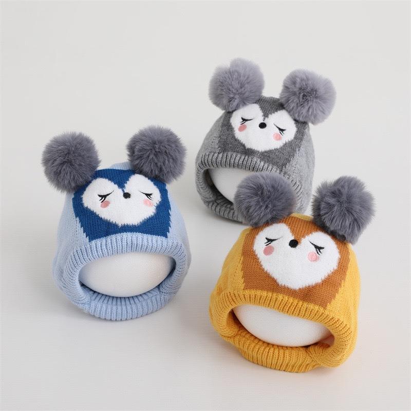 Baby hat autumn and winter cute super cute baby hat scarf integrated baby fleece ear protector boy winter