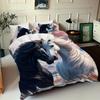 Horses 3D Printed Luxury Bedding Set Wildlife Style Comforter Sets Soft Comfortable Bed Linen Set Polyester Home Duvet Cover