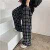 Retro Teens Harajuku Plus Size Hip Hop Streetwear Autumn Women Plaid Pants Casual Oversize Loose Wide Leg Trouser