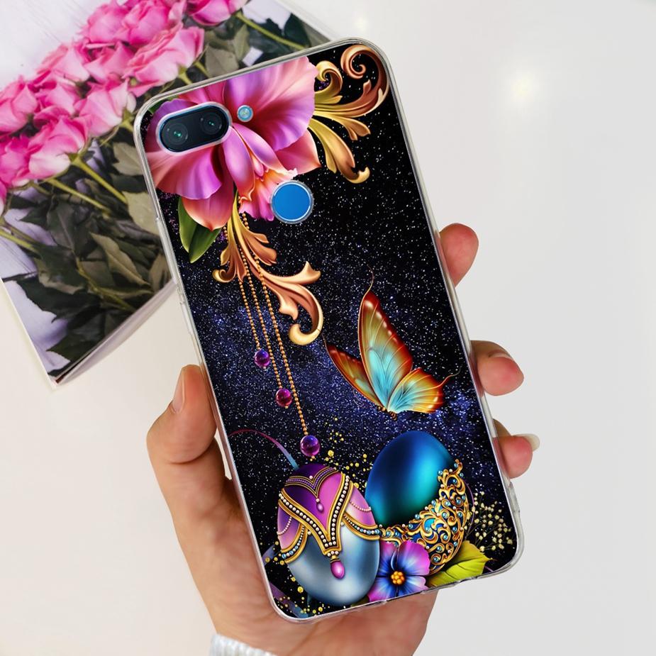 For Xiaomi Mi 8 Lite Case Cute Painted Cover Clear Silicone Phone Case For Xiaomi Mi 8 Lite 8Lite Back Cover 6.26'' Fundas Coque