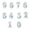 Winter Snowflake Themed Wax Number Candle For Birthdays Freeze Theme Decoration Ideal For Celebration And Parties Event Supplies