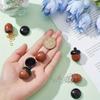 1pc Wooden Mini Acorn Pendants, Ebony Nut Box Charms, Detachable Keychain And Car Decoration