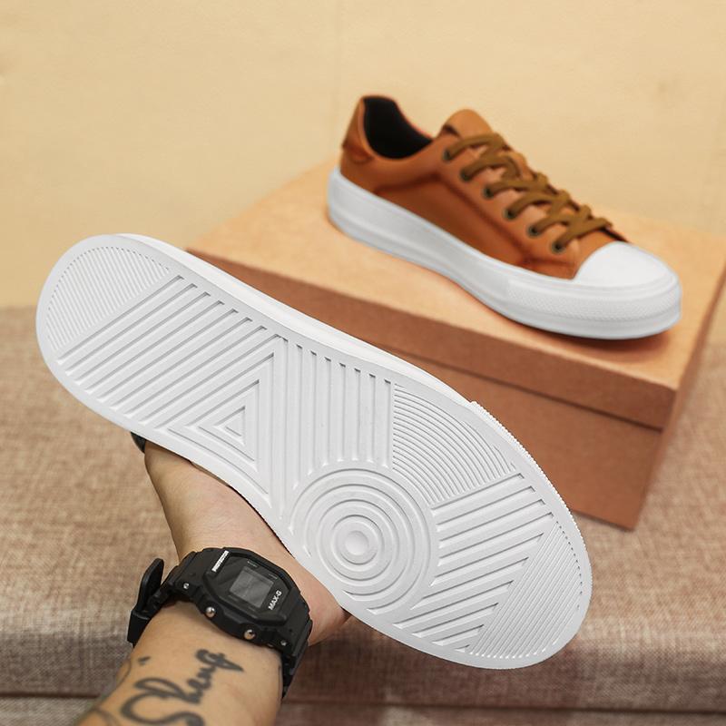 Fashion Men Sneakers Fashion Genuine Leather Casual Oxford Shoes Comfort Outdoor Antiskid Walking Shoes Designer Business Oxfords Shoes