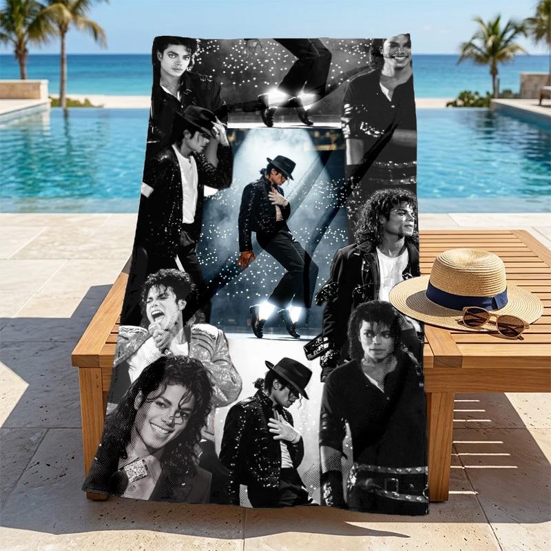 Michael Jackson Stilvolles Digitaldruck Strandtuch Schnelltrocknende Saugfähige Decke Für Strand Pool Fitnessstudio Reisen