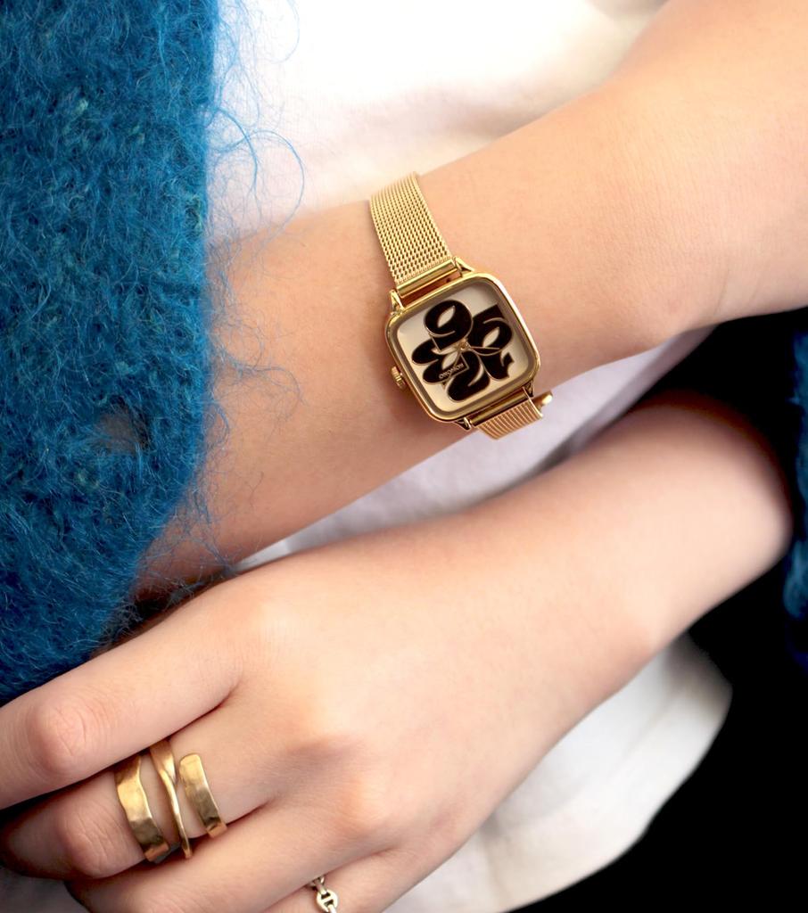 Authorized Retailer [KOMONO] Women's Kate Cameo Royale Gold Noir Watch KOM-W4218