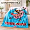 Courage the Cowardly Dog Custom Name Flannel Throw Blanket Soft Warm for Sofa Bed Indoor Home Use