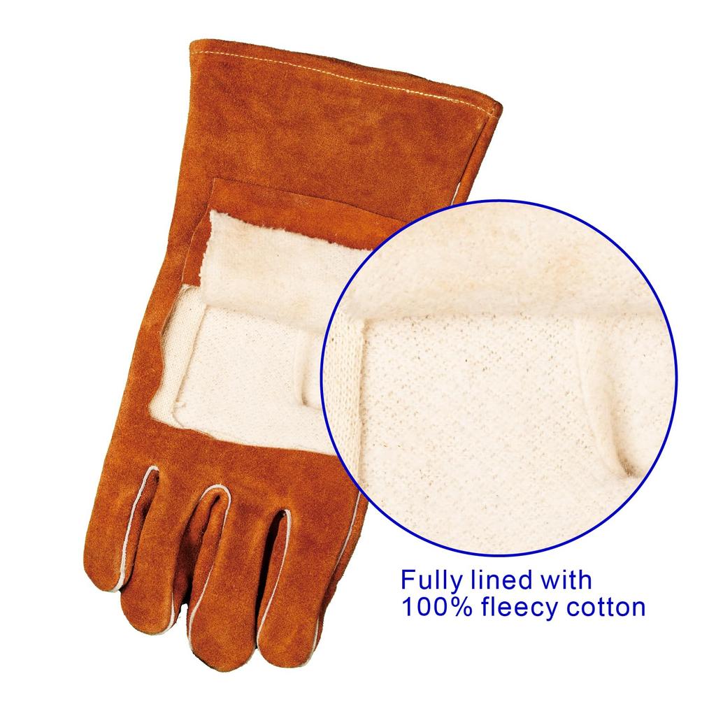 Weldas Straight-Thumb Welding Gloves, Fully Lined, Reinforced Thumb Strap