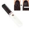Hair Straightener Brush 3 Levels Adjustable Temperature Anti Scald USB Rechargeable Wireless Portable Straightening Comb