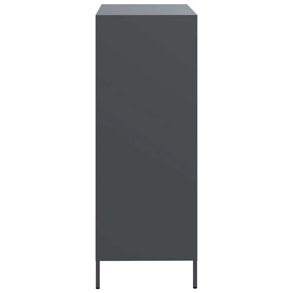 Vidaxl Szafka, Antracytowa, 68X39X101,5 Cm, Stal