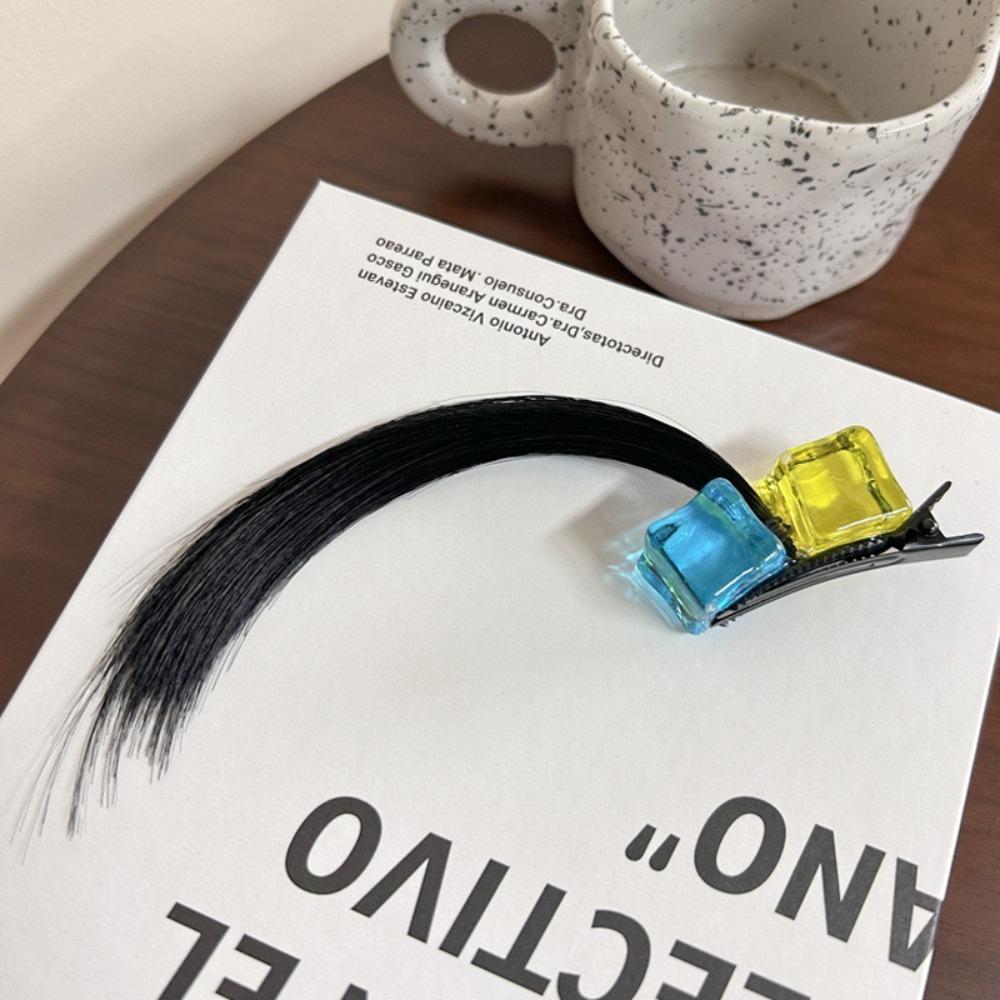 

Small Hair Barrette Stand of Hair Shaped Hair Accessory Cute Hair Hairpins Black 2