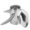 4 Blades Outboard Propeller Stainless Steel 13 X 19 RH Pitch Fit for YAMAHA 50‑130HP Engine